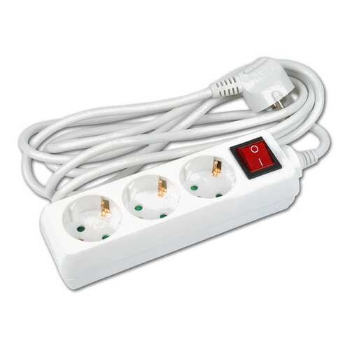 Удлинитель Uniel S-GCD3-3B, 3 розетки, 3 м, White в ДНС